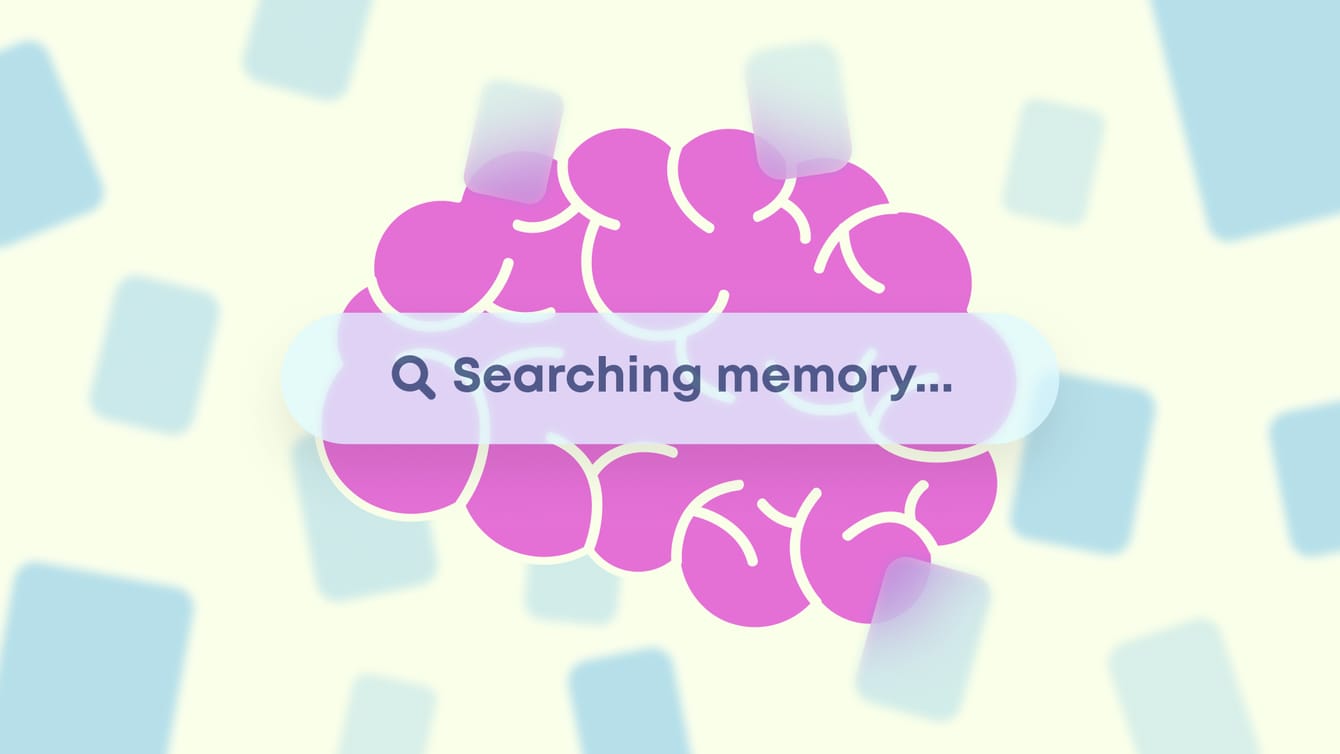 Brain searching its memory files