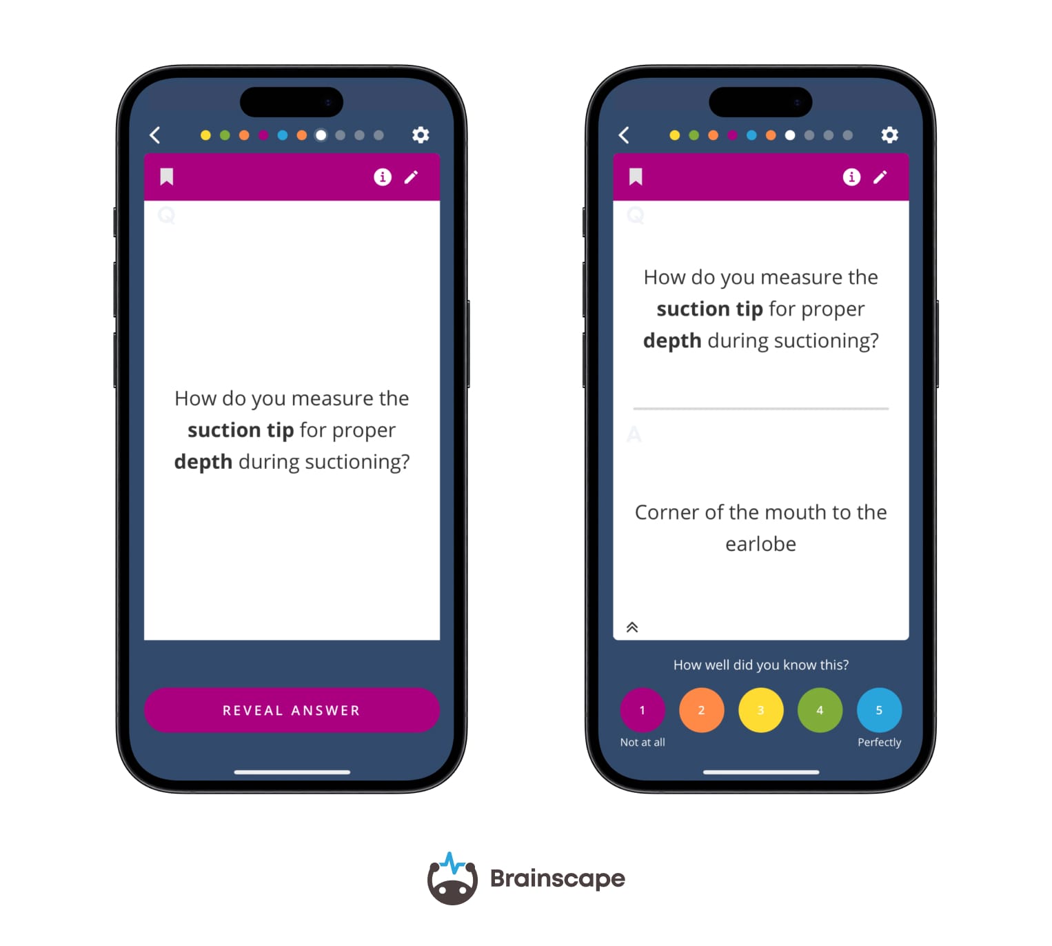 Brainscape's NREMT Paramedic flashcard question and answer in mobile Example of a flashcard question-and-answer pair in Brainscape's NREMT Paramedic study app