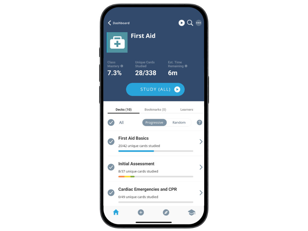 Brainscape's First Aid study app