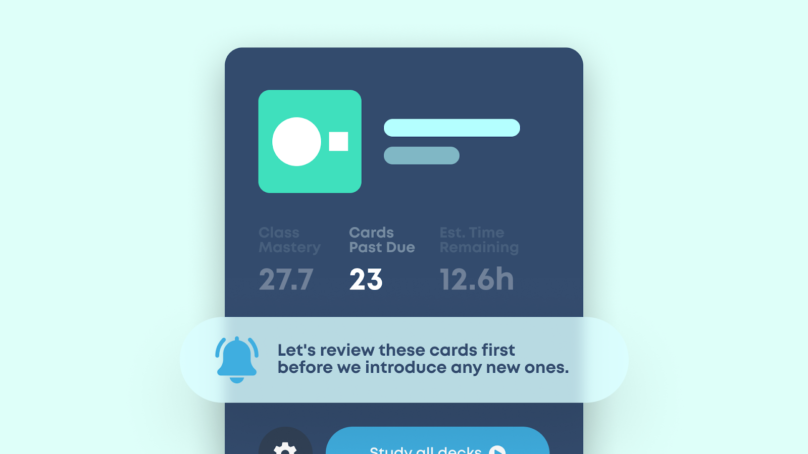 Cogntiive load theory being managed by a flashcard app