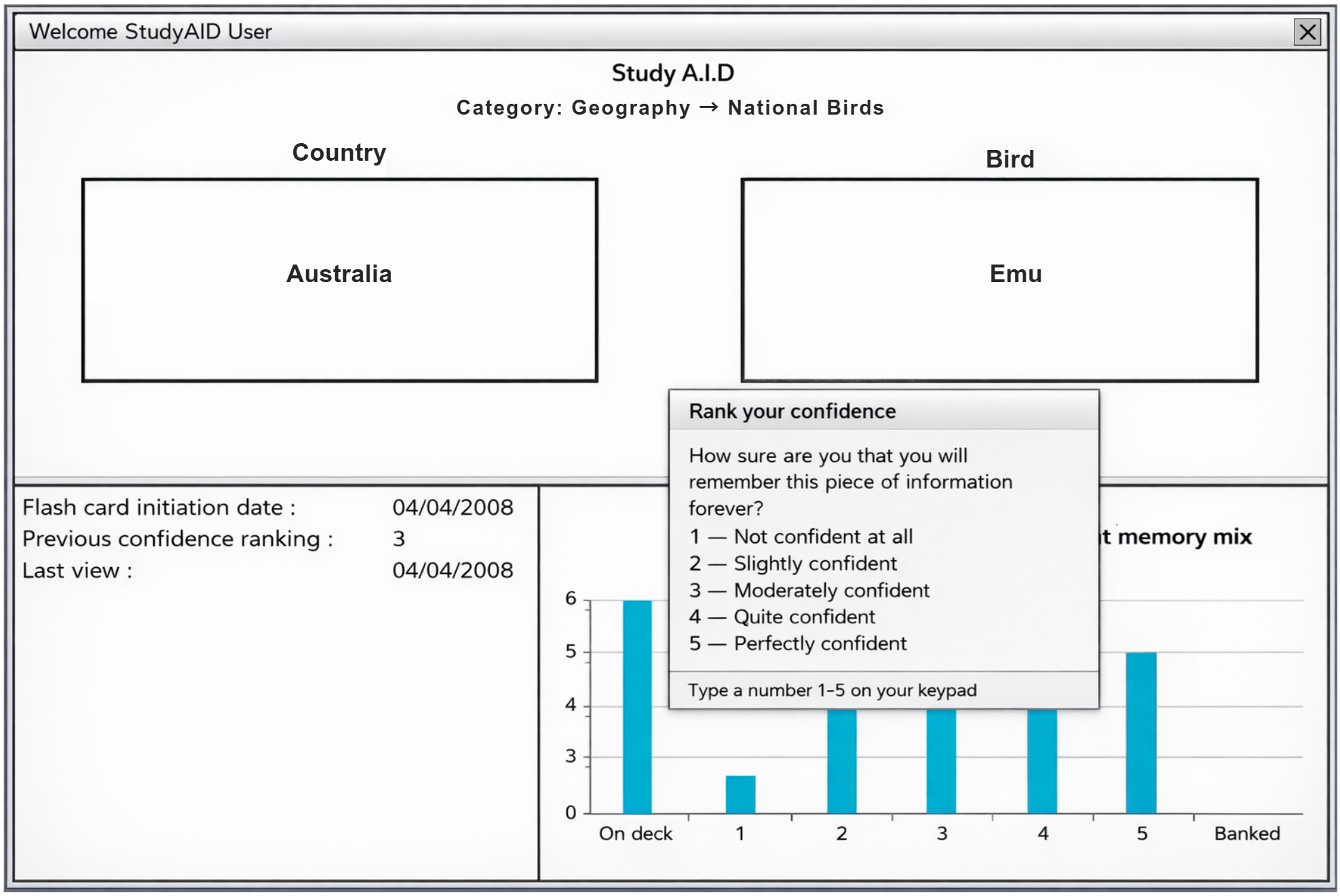 Study A.I.D, an early prototype of spaced repetition software that led to Brainscape